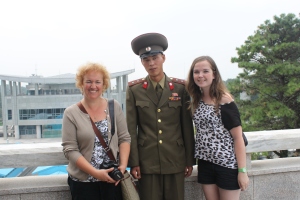 Myself and Shelly with a North Korean guard