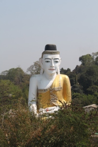 big buddha near the Shwesandaw Pagoda
