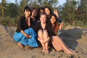 Met a group of girls on the beach. They wanted a picture with me....I wanted a picture with them